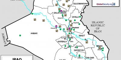 Mapa de Irak aeropuertos