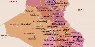 Mapa de Irak estados