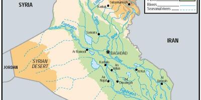 Mapa de Irak elevación