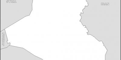 Mapa de Irak en blanco