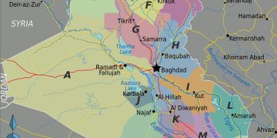 Mapa de regiones de Irak