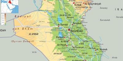 Mapa de Irak geografía