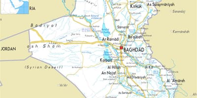 Mapa de Irak río